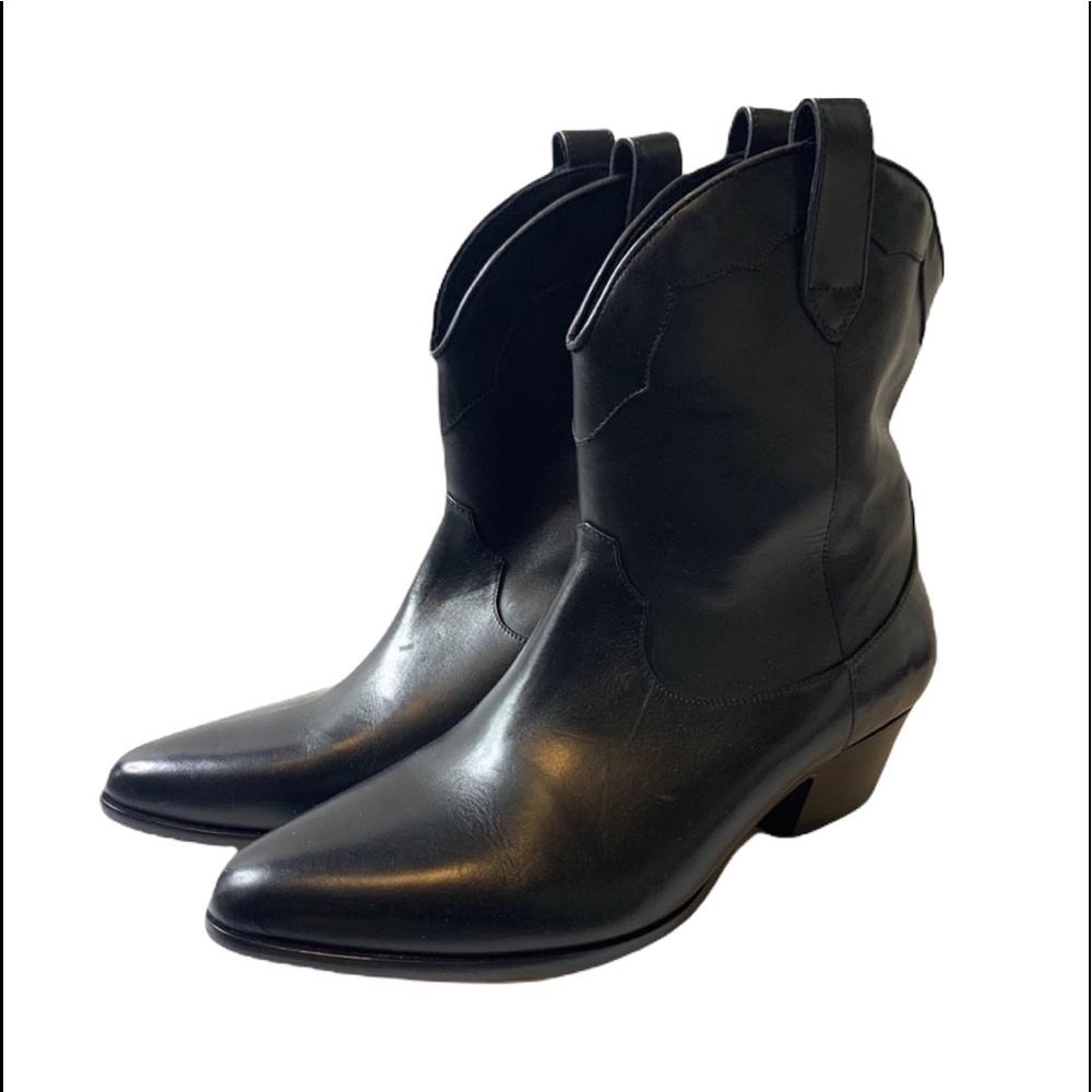 Grigiarancio Women's Black Leather Western Boots